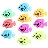 RUIMIO 10X Schwimmende Künstlich Deko Fisch Ornament Dekoration für Aquarium Fish Tank
