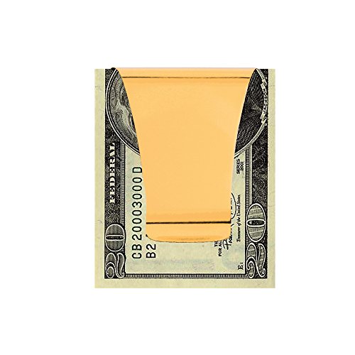 Storus Smart Money Clip, Double-Sided Card Holder + Money Clip, Slim Minimalist Front Pocket Wallet for Men, Golfers, Students, Gift - Stainless Steel with Gold Finish4