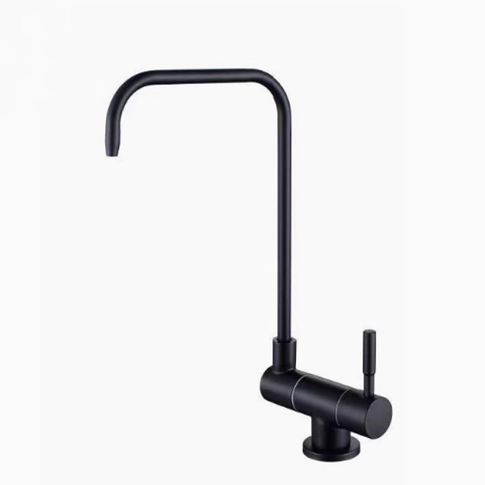 WDSOPK faucet Stainless Steel Folding Faucet Filter for Kitchen Sink Single Cold Brushed Drinking Water Tap (Black A)