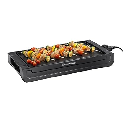 Russell Hobbs Grill [Teppanyaki Tischgrill] Fiesta (45x25cm, herausnehmbare & antihaftbeschichtete Grillplatte, variable Temperatureinstellung, Fettauffangschale, 2400W) Elektrogrill 22550-56