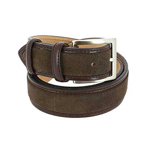 Ceinture en daim Robert Charles marron pour éviter les cuirs rigides qui marquent