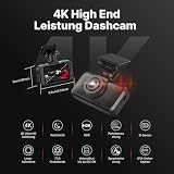 Miofive 4K Dashcam Auto GPS, WiFi Auto Kamera, Bluetooth, Dash Cam Auto 5.8GHz, 3-Zoll-IPS-Display...