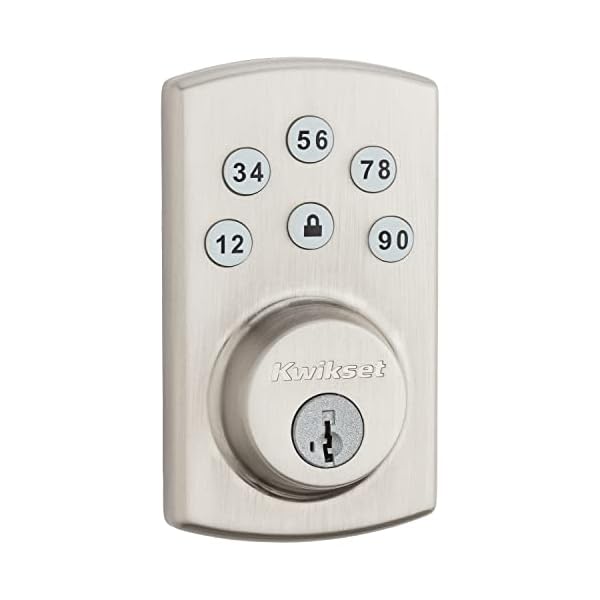 Kwikset-99070-101-Powerbolt2-Door-Lock-Single-Cylinder-Electronic-Keyless-Entry-Deadbolt-Featuring-SmartKey-Security-in-Satin-Nickel