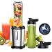Blender Smoothie Maker, 500W Smoothie Blender, Mini Blender, Small Personal Blender with 2 BPA Free Portable Blender Bottle (600ml) & Lids for Milkshakes, Juicer, Fruit, Vegetables, Ice, Kitchen