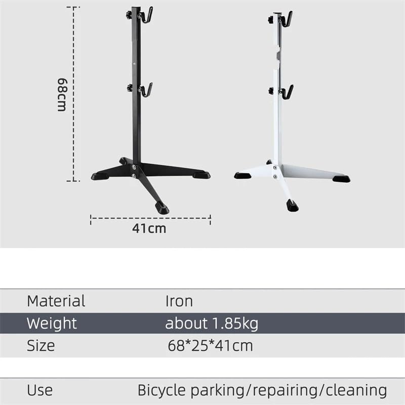 Fahrrad MontagestäNder Fahrrad-Parkständer, Ständer for die Aufbewahrung in der Garage, verstellbare Höhe, Fahrrad-Reparaturständer(Noir)