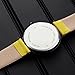 SHENGKE Creative Watch Ultra-Thin Strap Casual Fashion Quartz Minimalist Watch Yellow