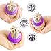 Russian Pipping Tips Set | 49 Pcs Cake Decorating Supplies Kit | 7 Russian Flower & 7 Ball Sphere & 7 Ruffle Icing Tips Nozzles Set | 21 Pastry Bag | 3 Single & 2 Tricolor Couplers | Guide | Gift Box