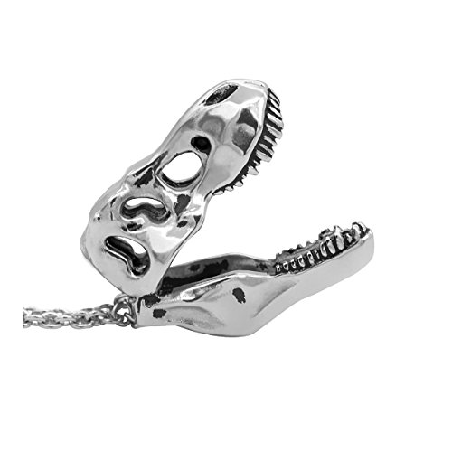 Controse Dinosaur Necklace Mini T-Rex Skull Pendant 316L Stainless Steel2