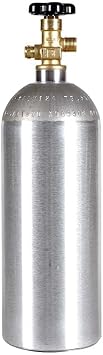 New 5 lb. Aluminum Nitrous Oxide Cylinder Tank with CGA326 Valve DOT Stamped