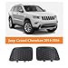 Front Bumper Grille Insert (LH + RH) Compatible With Jeep Grand Cherokee 2014-2016 / Center Grille Bezel Outer (SET) / Front Bumper Insert Lower Grill Bezel Cover (1 Pair) Black
