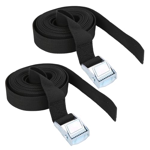 Leapiture 2 Pack Cargo Tie Down Straps 300 cm Lashing Strap Cam Buckle Straps Cam Buckle Strap Pull Tight Straps Tension Straps for Motorcycle Truck Trailer