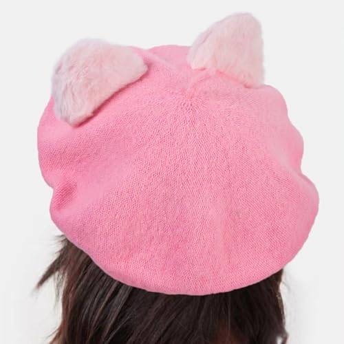 Girls Hat Lovely Painter Hat for Halloween Cat Ear for Street Photography4