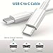 6.6FT USB C to USB C Cable, 60W Power Delivery, 3A Fast Charge, Flexible TPE Material, Compatible with iPhone 16/15, iPad Pro, Pixel, Samsung Galaxy, and More, Reliable for Charging and Data Transfer