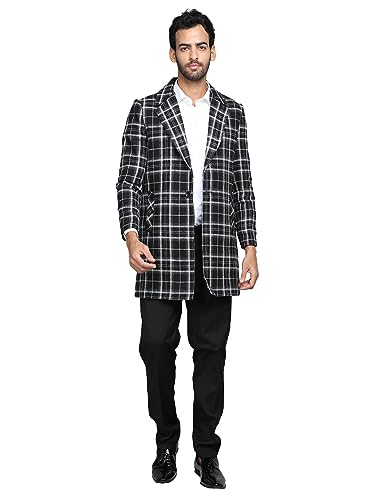 Image of CHKOKKO Wool Blend Men Winter Wear Regular Fit Standard Length Coat