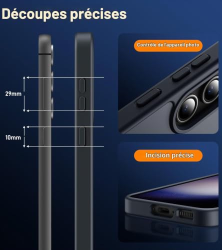 ivencase Magnétique Coque pour Samsung Galaxy S23 5G, Noir – vue 7