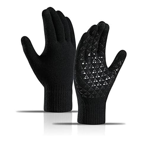 Long Keeper Winter Gloves for Women Men - Touchscreen Warm Gloves Knitted Soft Fleece Lined Non Slip Driving Gloves for Running Cycling Walking Outdoor Cover