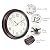 Vigorwise 12 inch Outdoor Wall Clock, Plastic Waterproof Wall Clock with Temperature & Humidity, Water Resistant Wall Clock, Silent Wall Clock for Patio Garden Bathroom, Dark Brown