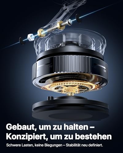 Miracase Vakuum Handyhalterung Auto für Magsafe Autohalterung [24XN55 Magneten & Starkes Gel] 360° Drehbare & Faltbar Handyhalterung Auto Magnet für iPhone 17 Pro Max Plus Samsung Alle Handys