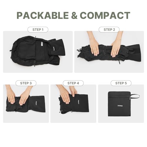 G4Free 20L Hiking Backpack Lightweight Daypack with Phone Pocket Small Packable Foldable Hiking Bag for Women Men, Black by G4Free - Used condition - Image 6