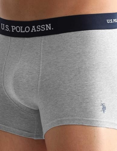 Image of U.S. Polo ASSN. Mens OET13 Anti Microbial Solid Underwear Trunks - Pack of 3