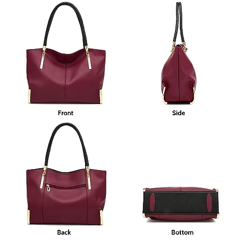Image of FOXLOVER Large Capacity Tote Handbags for Women, Women's Top-handle Bags Fashion Shoulder Bags Purses Minimalist design
