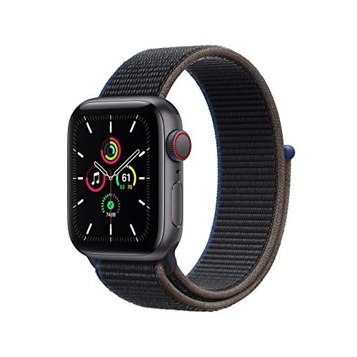 2020 Apple Watch SE (GPS + Cellular) • 40 mm aluminiumboett rymdgrå • sportloop gråsvart