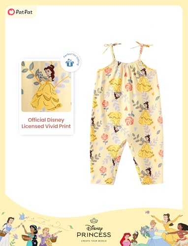 Image of Disney Frozen Elsa Princess Minnie Stitch Marie Girls Romper with Bow Tie Strap and Headband Cute Jumpsuit for Baby & Toddler