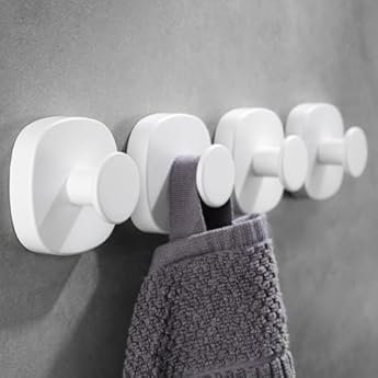 ZUNTO 4 Pezzi Ganci Ventosa Portasciugamani in Acciaio Inox Gancio Appendiabiti da Parete per Bagno e Cucina, Bianco: vedi il prezzo e le caratteristiche Foto di ZUNTO 4 Pezzi Ganci Ventosa Portasciugamani in Acciaio Inox Gancio Appendiabiti da Parete per Bagno e Cucina, Bianco