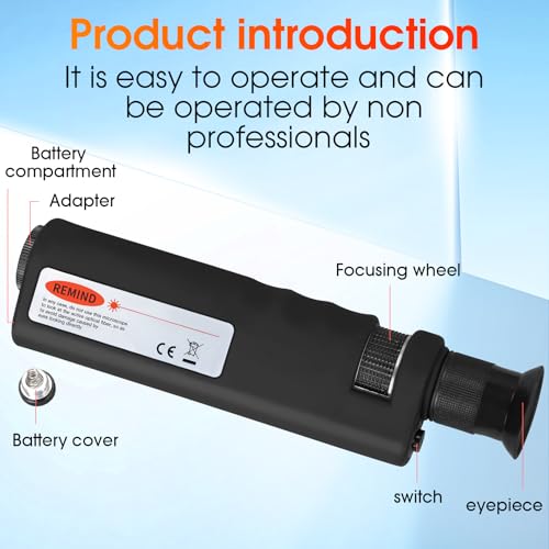 Image of 400X Fiber Optic Inspection Microscope Cable SC FC ST LC Interface End Face With 1.25mm 2.5mm Adapter and Cleaner Handheld LED Cleaning Detector
