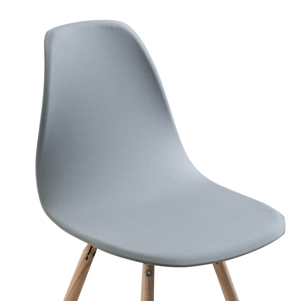 Meigeh Fundas para sillas de Comedor escandinavas Juego de 4 Fundas para sillas escandinavas Extensible Funda para Silla escandinava Gris Claro