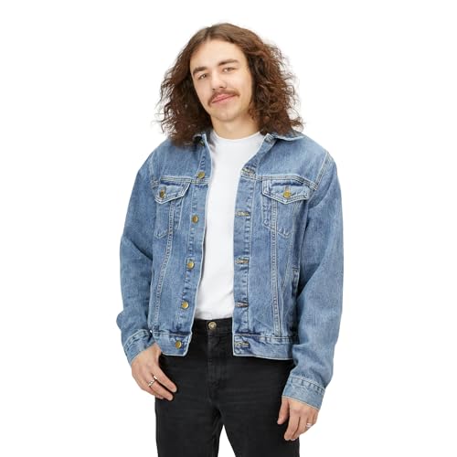 Patriotic Denim Jacket, American Flag & Eagle, Men's Outerwear, 4th of July3