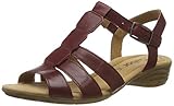 Echtes Leder Gabor Shoes Damen Gabor Casual Riemchensandalen, Rot (Dark-Red 55), 40 EU
