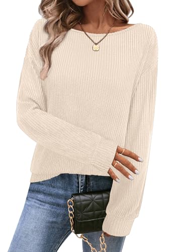 Bosmeer Sweaters for Women Essentials Casual Long Sleeve Fall Ladies