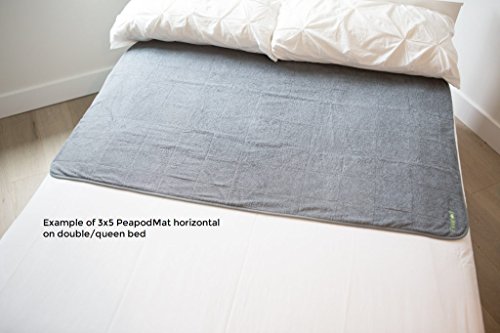 Peapodmats® Waterproof Bed Mat - 3 X 5 Light Gray Pee Mats For Kids & Adults - Waterproof Mattress Protector - Bed Pads For Bedwetting & Incontinence #TOP3