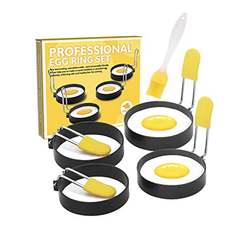 Egg Ring, English Muffin Ring, Egg Molds, Ring Mold for Cooking, Egg Mcmuffin, Flip Cooker, Egg Cookers, Egg Cooking Rings, Round Egg Ring (4PCS) Egg Ring, English Muffin Ring, Egg Molds, Ring Mold for Cooking, Egg Mcmuffin, Flip Cooker, Egg Cookers, Egg Cooking Rings, Round Egg Ring (4PCS)
