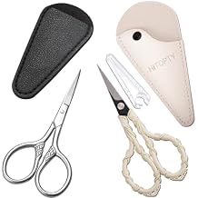3.5inch Stainless Steel Multi-Purpose Small Precision Scissors and Vintage Embroidery Scissors with Cover
