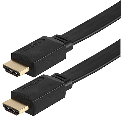 Pro Signal PSG91323 High Speed HDMI Lead, Male to Male, Flat Low Profile Cable, Gold Plated, 7 m, Black, 7m