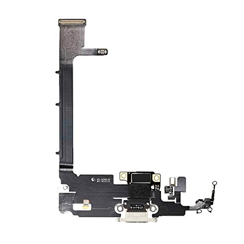 LeHang Charging Port Connector Headphone Flex Cable Module Replacement Compatible with iPhone 11 Pro Max 6.5 inch (White)