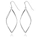 14K White Gold Plated Infinity Sterling Silver Post Hoop Earrings for Women