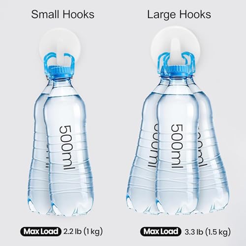 Rounded Adhesive Wall Hooks for Hanging, 12-Pack Removable for Walls No Damage. Ideal in Kitchen, Bathroom & Kids Room for Hats, Pictures & Towels. Heavy Duty Hangers Without Nails Holds 2.2lb