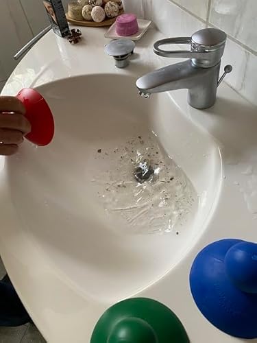 Power-Glocke - Saugglocke für Abfluss, Dusche & Waschbecken - Leistungsstarker Pömpel - Rot