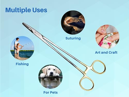 Image of Mayo Hegar Needle Holder Surgical Needle Driver Clamp Forceps with Tungsten Carbide Inserts by ARTMAN (10 Inches)