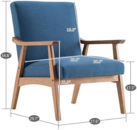 Office Reception Chair Set Waiting Room Bench Visitor Guest Sofa Recreational Chair Solid Wood Retro 67x72.5x82cm