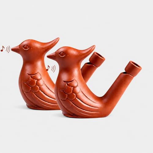 Image of Premium Clay Bird Whistle Toy | Handmade Earthen Water Whistle | Natural Terracotta Sound Toy for Kids & Adults | Traditional Musical Toy | Pack of 2