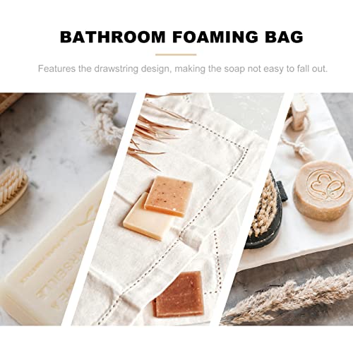 EXCEART 20Pcs Zeep Bubble Mesh Zakken Cleasing Melk Schuim Netto Zeep Saver Bag Met Trekkoorden Voor Badkamer Douche… - Image 6