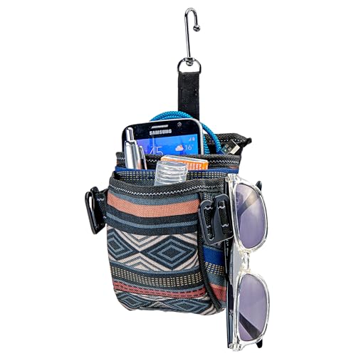 High Road DriverPockets Car Phone Holder Air Vent Pouch and Front Seat Organizer with 3 Pockets, Hanging Hooks and Charging Port (Southwest)