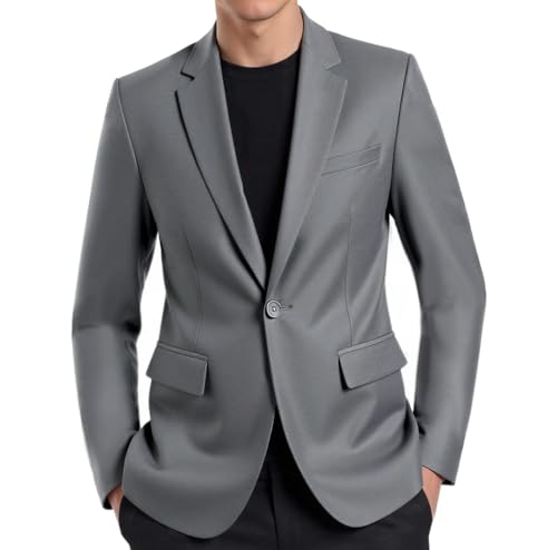 Beninos Mens Sport Coat Casual Blazer One Button Business Suit Jacket
