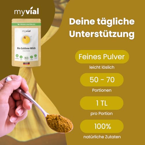 Myvial Bio Goldene Milch Gewürzmischung 100g vegan und ohne Zusätze