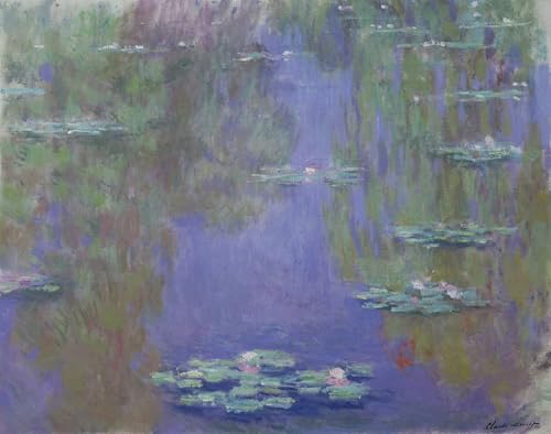 Cuadro en lienzo Ninfee di Claude Monet decoración de paredes pintura artística 60x90cm