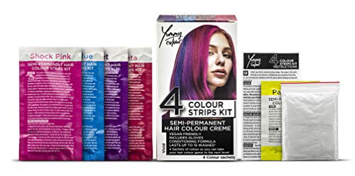 Stargazer Products Semi-permanentes Haarfärbemittel-Streifen-Kit in 4 Farbtönen "Yummy Colour" - Lebendig, 40 ml – Bild 3